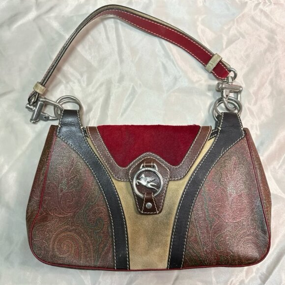 Vintage Etro Paisley Shoulder Bag late 90s early 2000s Italy
